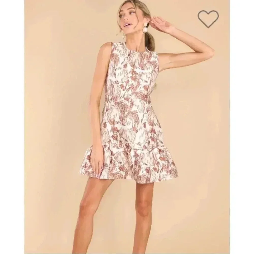 Red Dress Boutique Women’s XL Gather To Celebrate Rose Gold Multi Dress by AURA - Picture 3 of 13